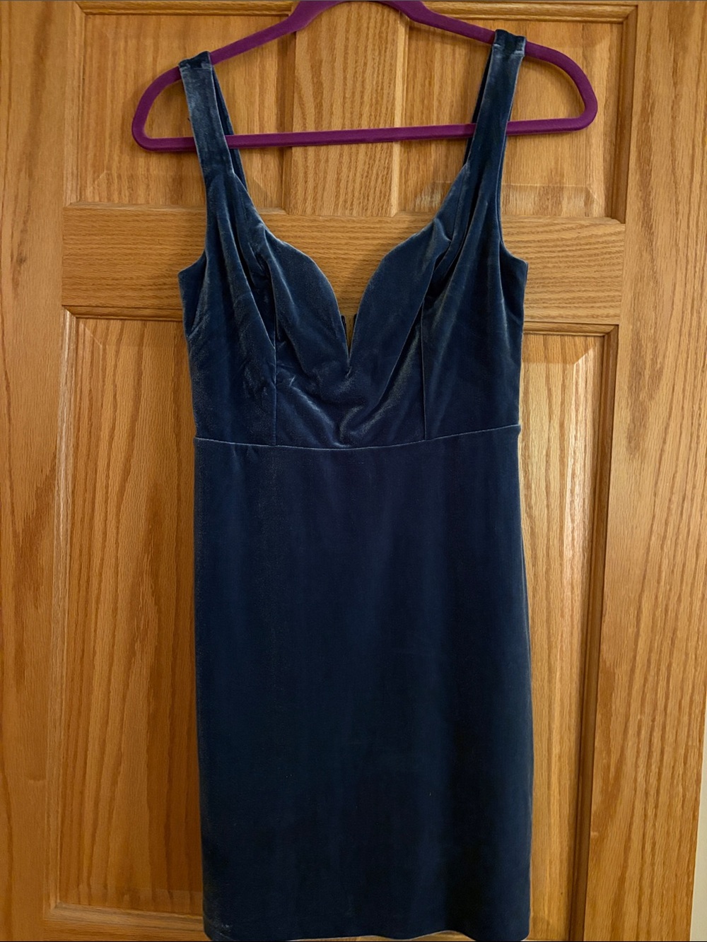 Express Velvet Navy Blue Sleeveless Cocktail Dress